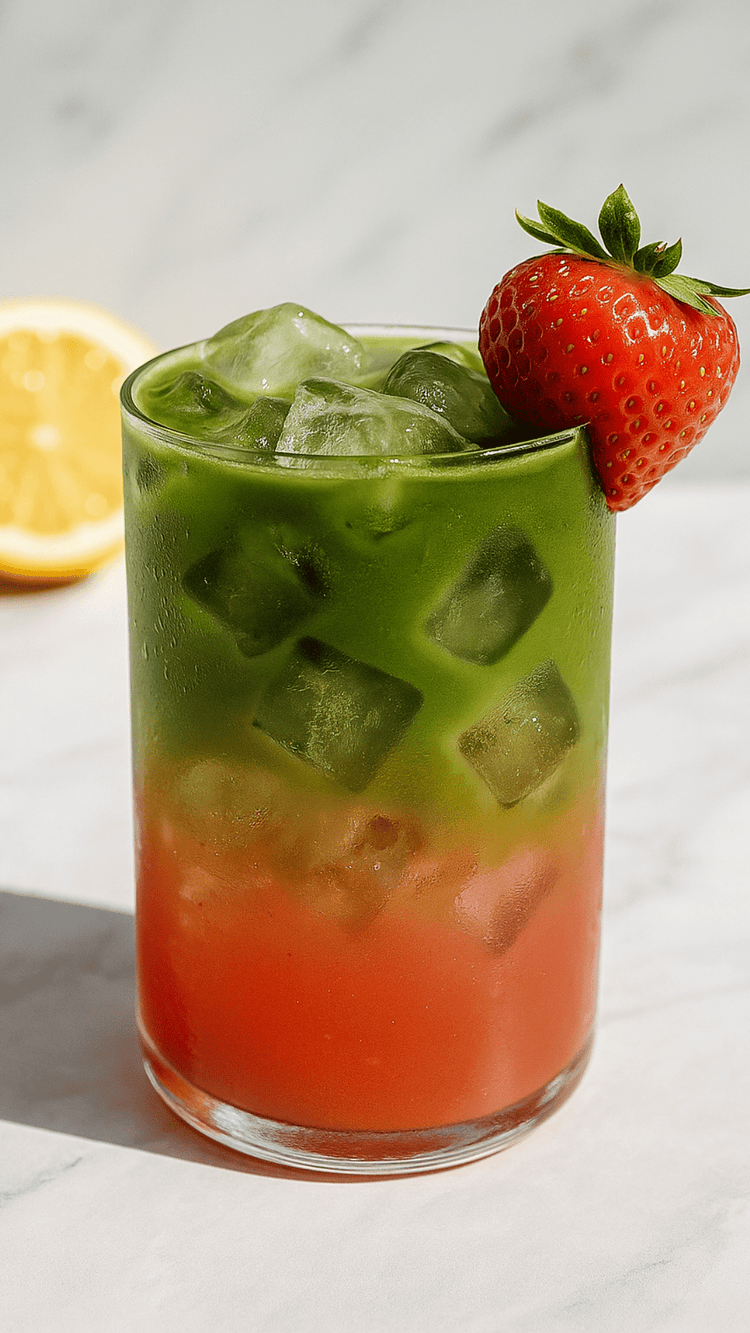 Strawberry Lemonade Matcha Strawberry Lemonade Matcha
