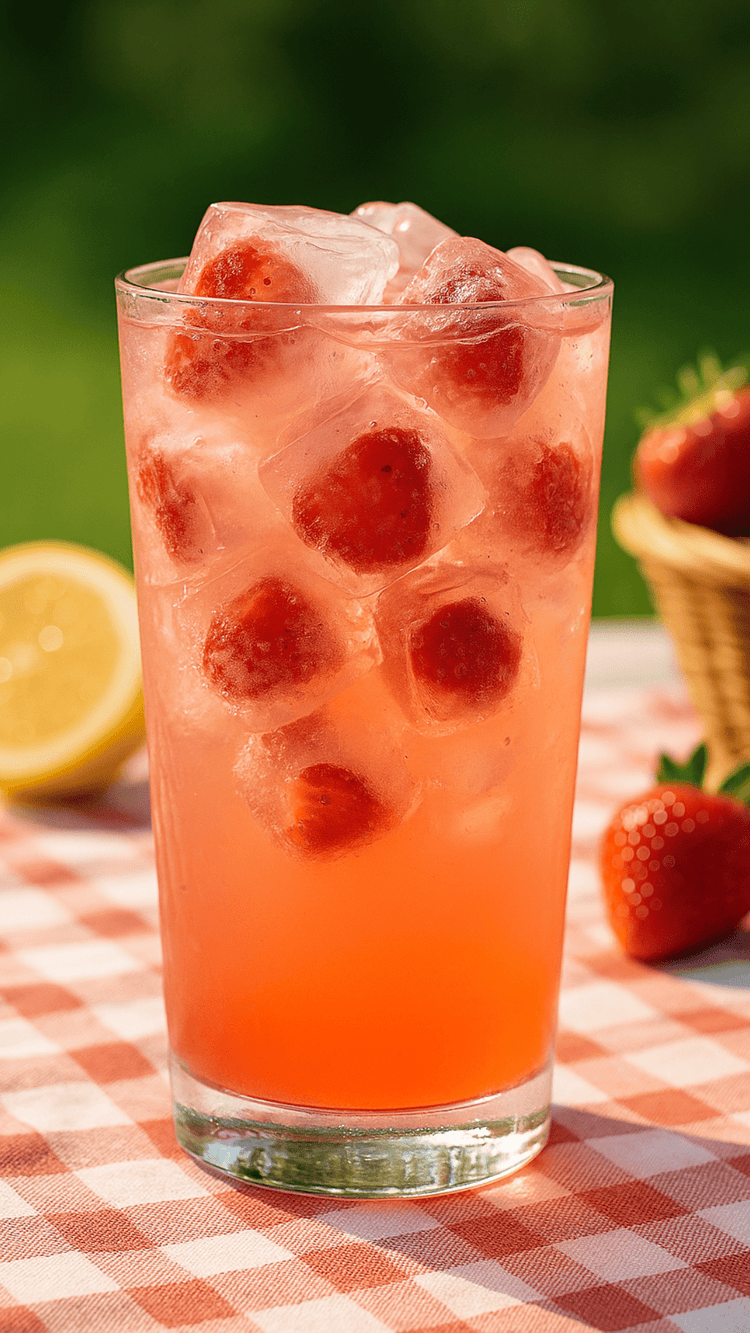Juicy Protein Strawberry Lemonade w/ Strawberry Ice