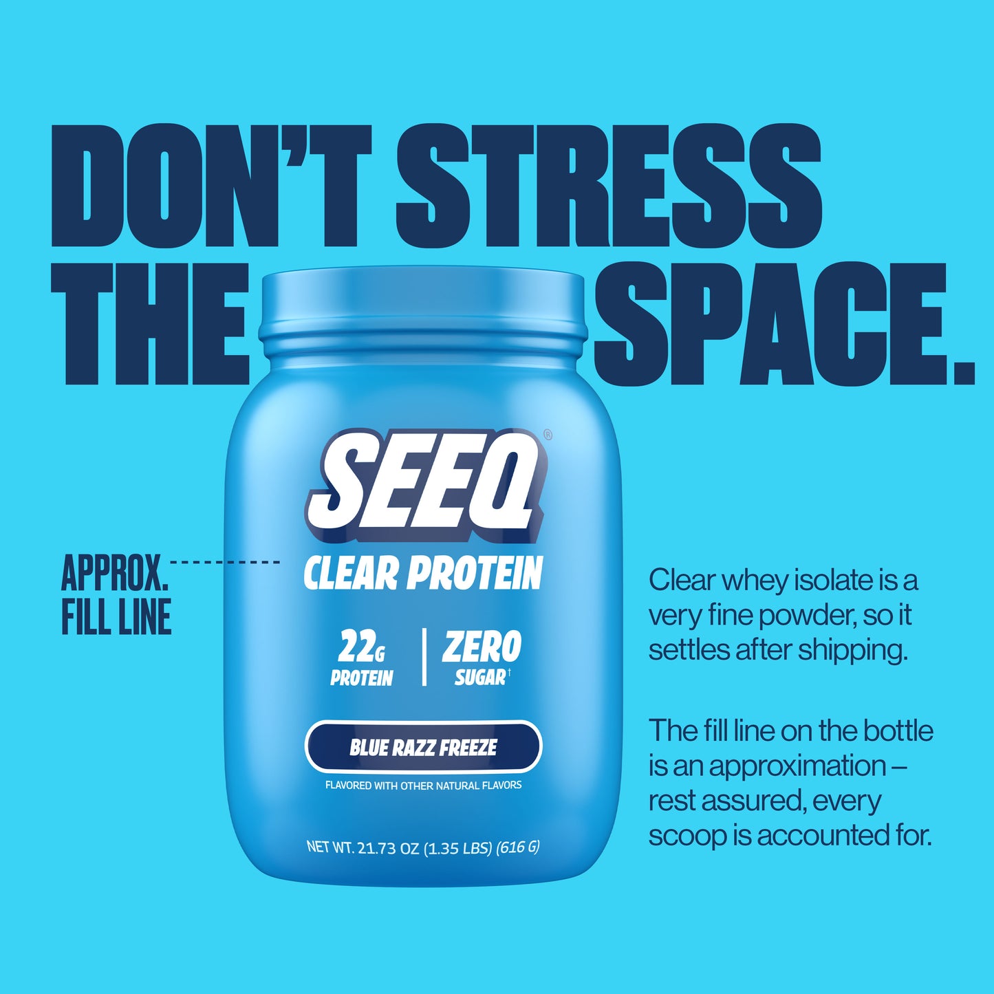 Clear Protein Blue Razz Freeze