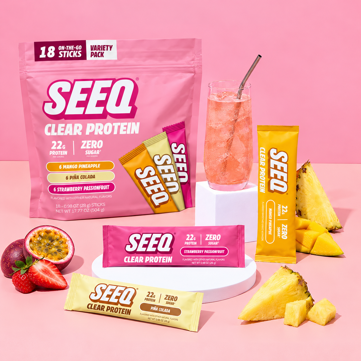 Clear Protein Tropical Variety Pack
