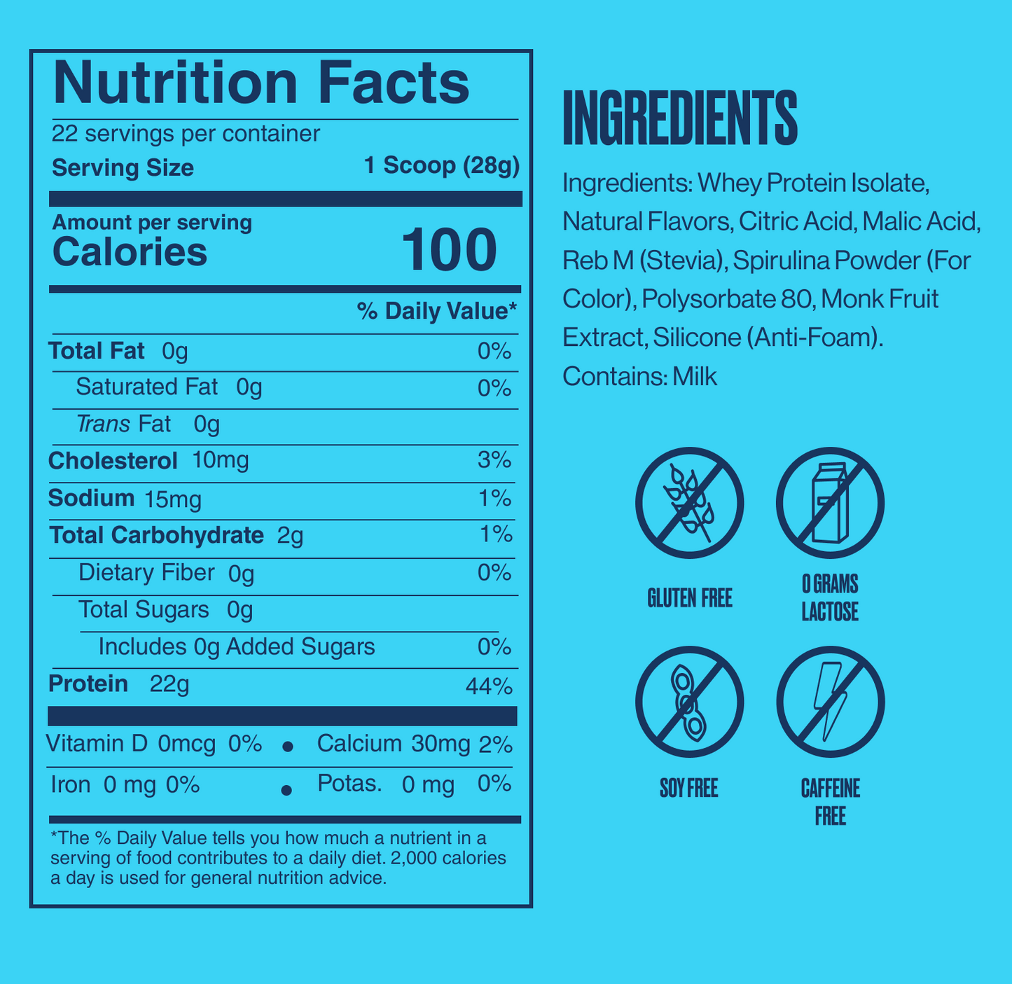 Clear Protein Blue Razz Freeze