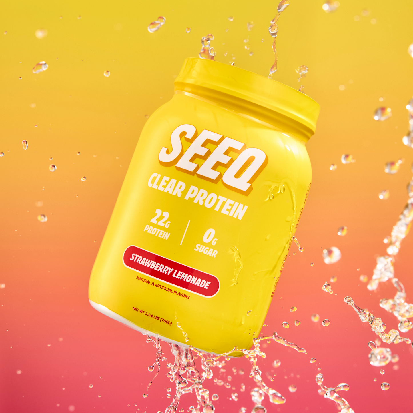 Clear protein strawberry lemonade
