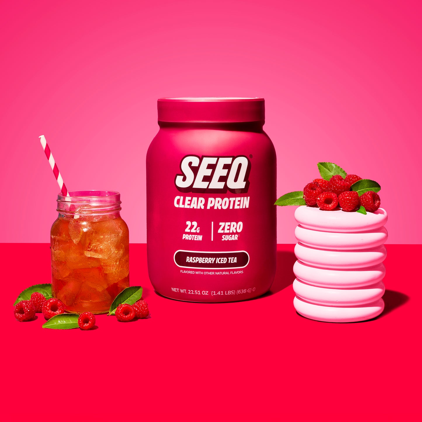 Clear Protein Raspberry Iced Tea