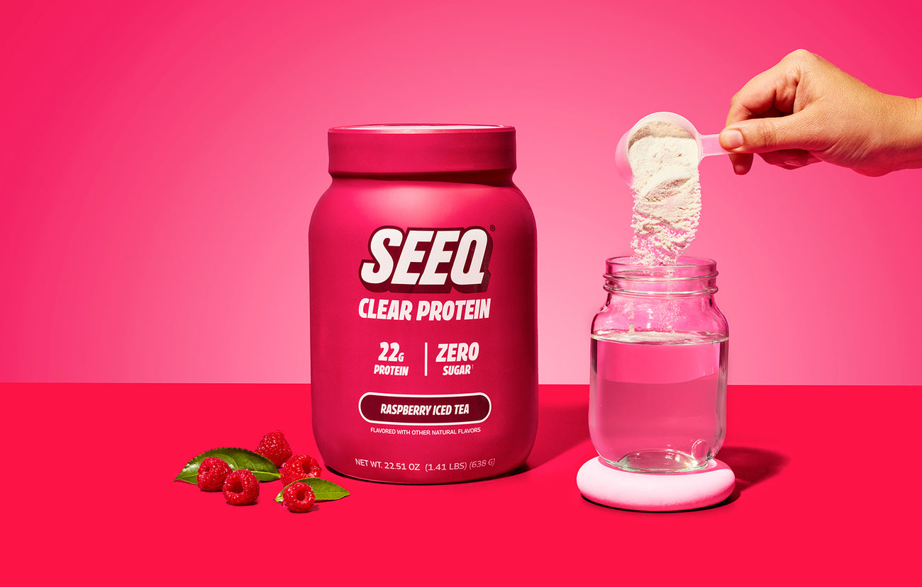 seeq clear protein raspberry iced tea