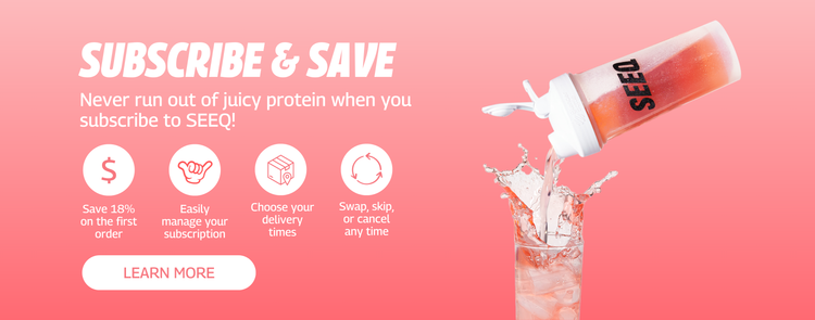 SUBSCRIBE & SAVE to juicy clear protein