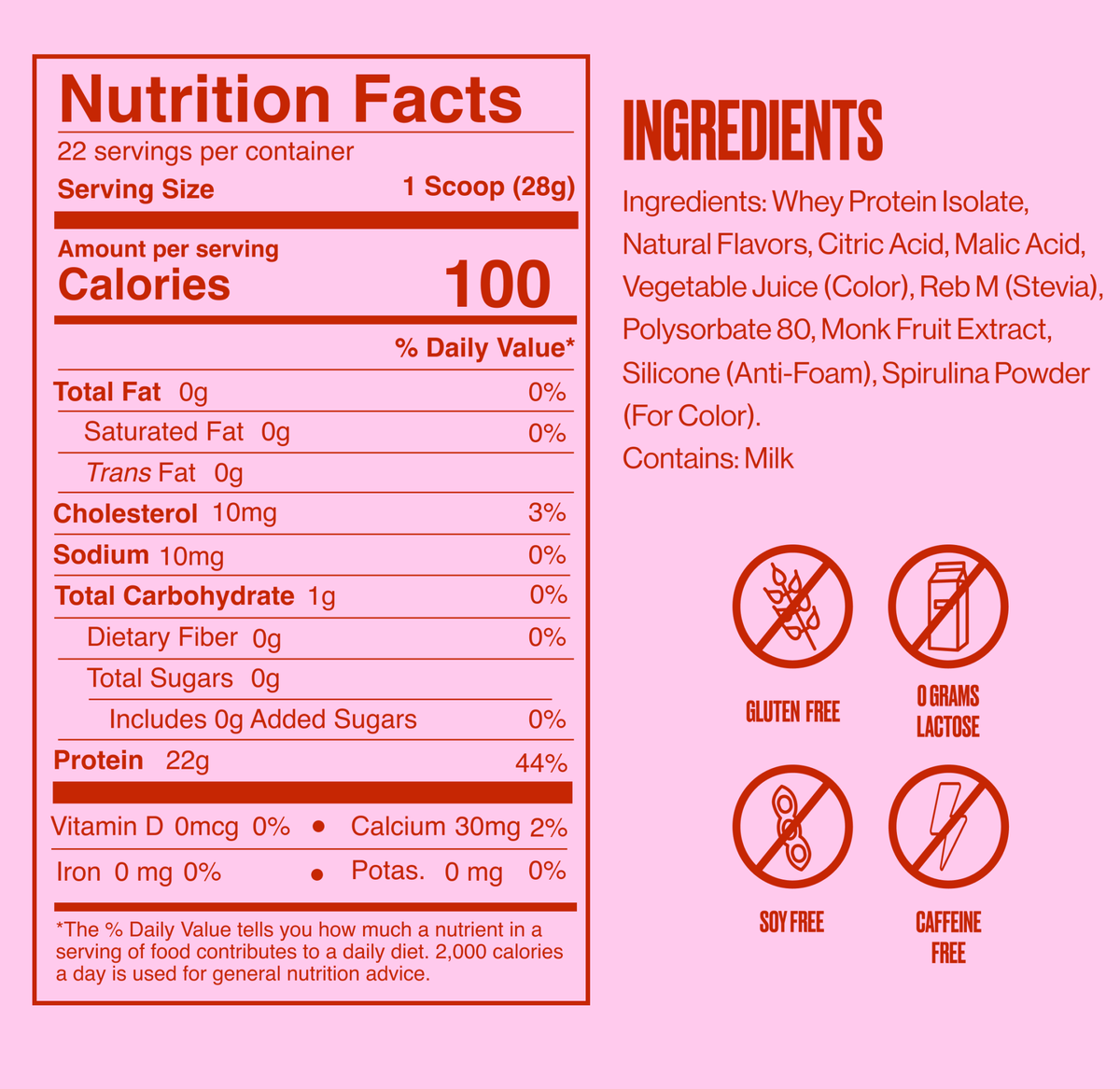 Seeq Clear Protein Fruit Punch Nutrition Facts